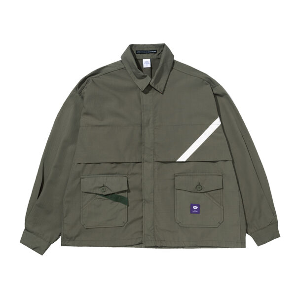 Homebreaks 347 ZETX Olive Green Ripstop Shirt Jacket