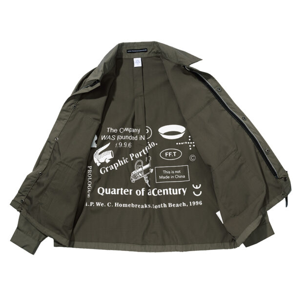 Homebreaks 347 ZETX Olive Green Ripstop Shirt Jacket - Image 5