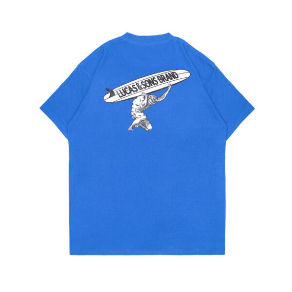 Lucas and Sons Atlas Royal Blue Heavy Cotton T-Shirt - Image 2