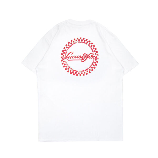 Lucas and Sons Circle White Heavy Cotton T-Shirt - Image 2