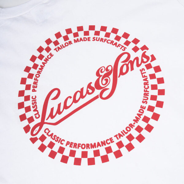 Lucas and Sons Circle White Heavy Cotton T-Shirt - Image 3