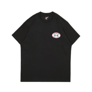 Lucas and Sons Flag Oval Black Heavy Cotton T-Shirt