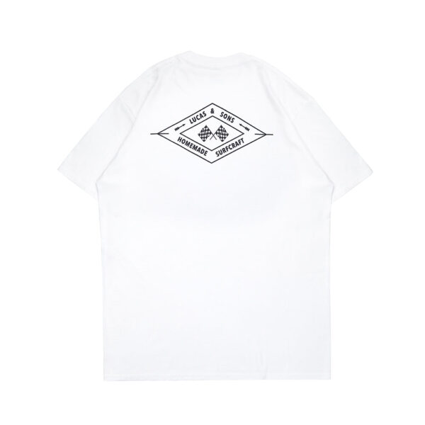 Lucas and Sons Flag White Heavy Cotton T-Shirt - Image 2