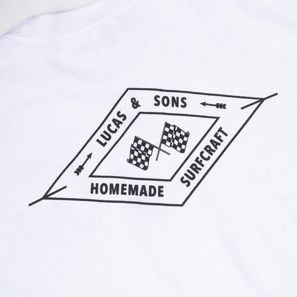 Lucas and Sons Flag White Heavy Cotton T-Shirt - Image 4