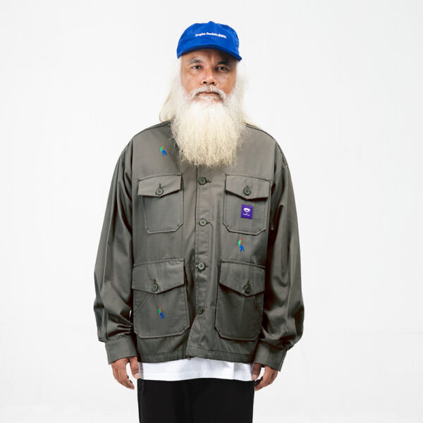 Homebreaks 347 ZETA Olive Green Ripstop Shirt Jacket - Image 6