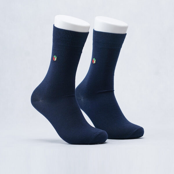 Block Socks Kaos Kaki Casual Crew Cotton Compact Navy - Image 3