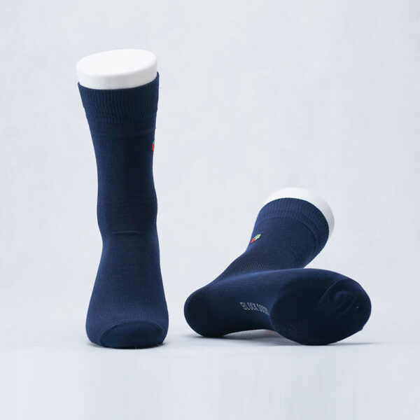 Block Socks Kaos Kaki Casual Crew Cotton Compact Navy - Image 5