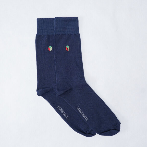 Block Socks Kaos Kaki Casual Crew Cotton Compact Navy - Image 7
