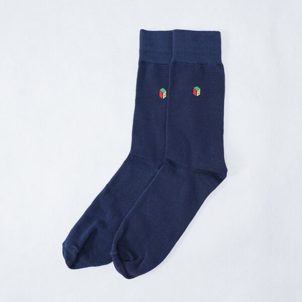 Block Socks Kaos Kaki Casual Crew Cotton Compact Navy - Image 10