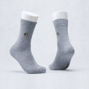 Block Socks Kaos Kaki Casual Crew Cotton Compact Abu-abu