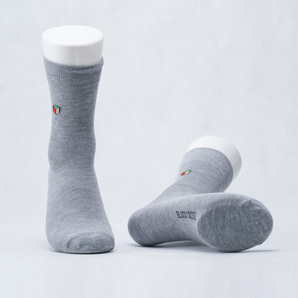 Block Socks Kaos Kaki Casual Crew Cotton Compact Abu-abu - Image 5