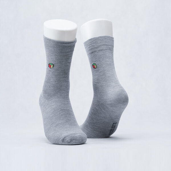 Block Socks Kaos Kaki Casual Crew Cotton Compact Abu-abu - Image 6