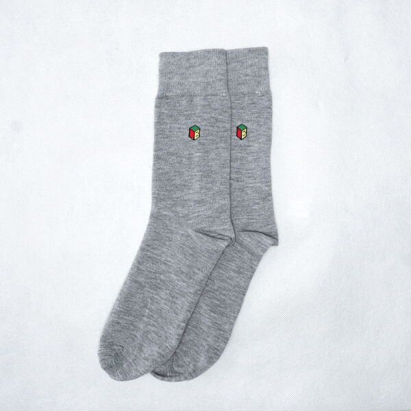 Block Socks Kaos Kaki Casual Crew Cotton Compact Abu-abu - Image 10