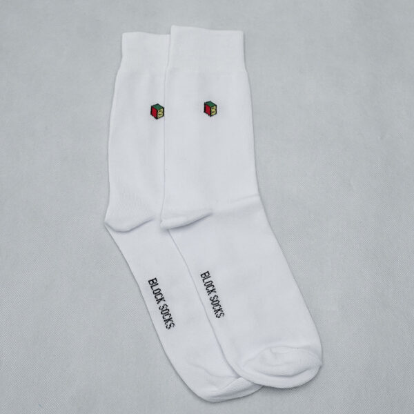 Block Socks Kaos Kaki Casual Crew Cotton Compact Putih - Image 7