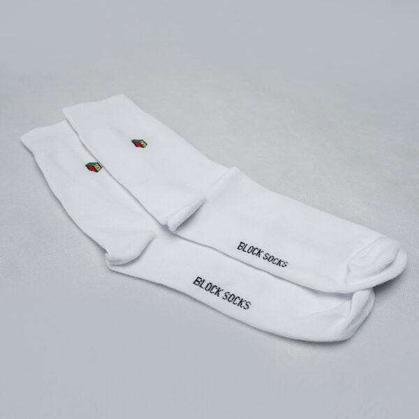 Block Socks Kaos Kaki Casual Crew Cotton Compact Putih - Image 8