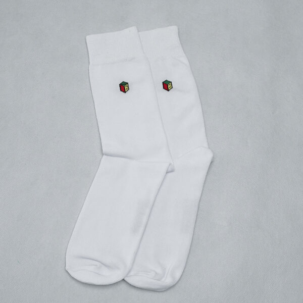 Block Socks Kaos Kaki Casual Crew Cotton Compact Putih - Image 9